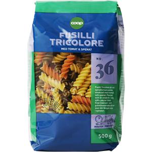 Coop Pasta Fusilli Tricolore