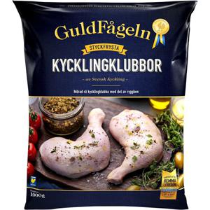Guldfågeln Kycklingklubba Fryst 1000g