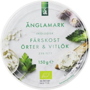 Änglamark Färskost Vitlök & Örter Eko