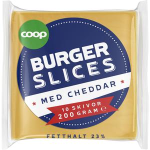 Coop Smältost Cheddar Skivad
