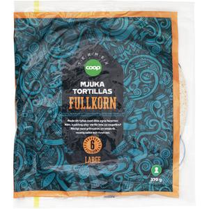 Coop Mjuka Tortillas Fullkorn 6 St