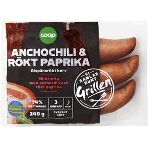 Coop Grillkorv Anchochili & Rökt Paprika