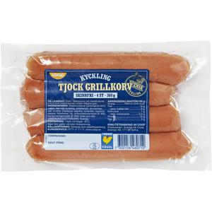 Coop Grillkorv Kyckling Tjock