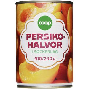 Coop Persikohalvor I Sockerlag