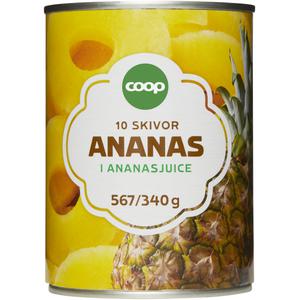 Coop Ananas I Skivor