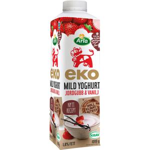 Arla Ko® Ekologisk Yoghurt Mild Jordgubb & Vanilj Eko