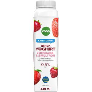 Coop Laktosfri Drickyoghurt Jordgubb/Smultron