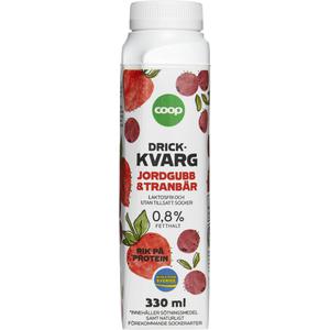 Coop Laktosfri Drickkvarg Jordgubb & Tranbär