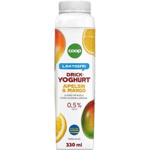 Coop Laktosfri Drickyoghurt Mango/Apelsin