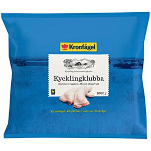 Kronfågel Kycklingklubbor Mörade Frysta 1000g