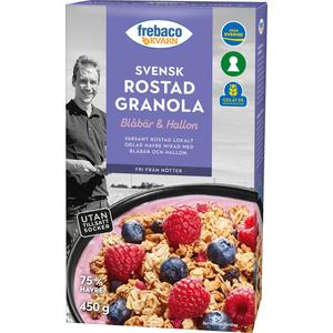 Frebaco Kvarn Svensk Granola Blåbär & Hallon