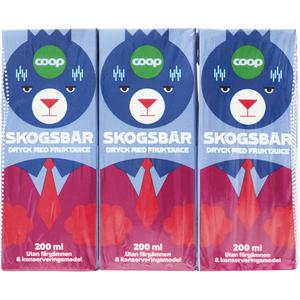 Coop Fruktdryck Skogsbär 3-pack