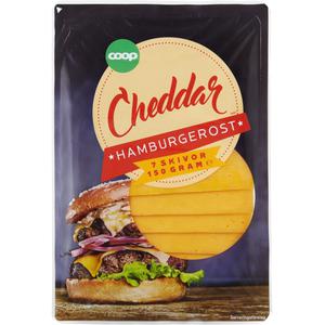 Coop Hamburgerost Cheddar Skivad