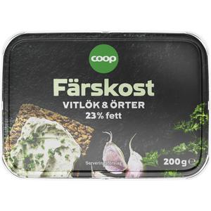 Coop Färskost Vitlök & Örter