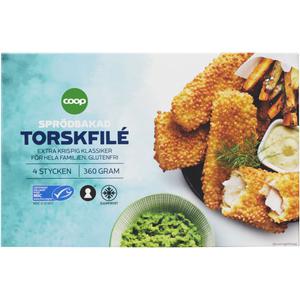 Coop Sprödbakad Torskfilé 4-pack