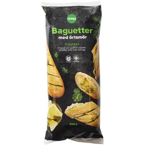 Coop Vitlöksbaguetter Med Örtsmör 2-pack