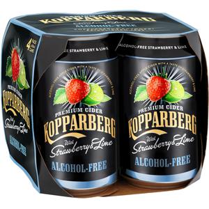 Alkoholfri Cider Kopparberg Strawberry & Lime 4-pack