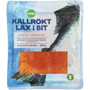 Coop Kallrökt Lax I Bit