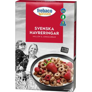 Frebaco Kvarn Havreringar Fullkorn Hallon & Jordgubb