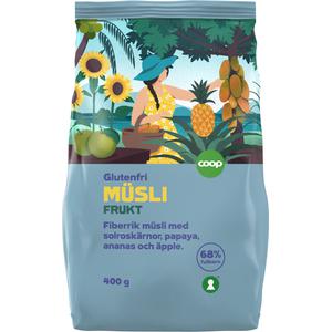 Coop Glutenfri Musli Papaya/Ananas/Äpple