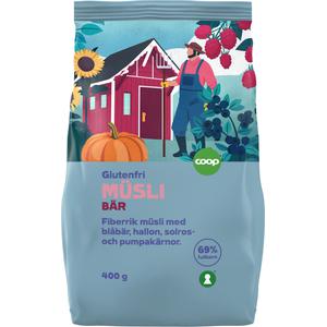 Coop Glutenfri Musli Blåbär & Hallon