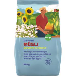 Coop Glutenfri Müsli Bovete & Frukt