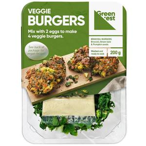 Greenest Grönsaksbiffar Broccoli ca 4 biffar Klass1