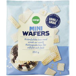 Coop Mini Wafers Vanilj