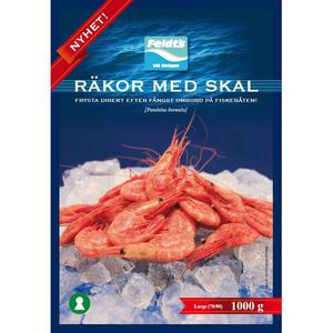 Feldts Räkor med Skal 70/90 MSC Fryst 1000g