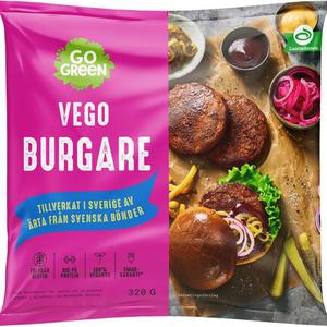 GoGreen Vegoburgare Ärta Fryst 320g Gogreen