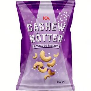 ICA Cashewnötter salta 250g