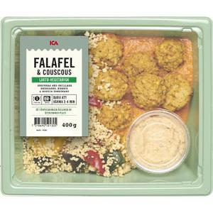 ICA Falafel & Couscous med grönsaker och hummus 400g