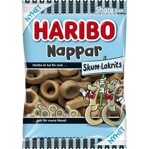 Haribo Nappar Skum Lakrits 120g