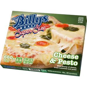 Billys Cheese & Pesto Pizza Super Size