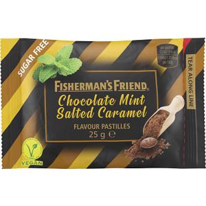 Fishermans Halstabletter Chocolate Mint Salted Caramel 25g