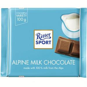 Ritter Chokladkaka Alpine Mjölkchoklad 100g