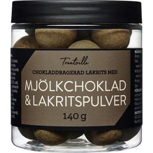 Treatville Mjölkchoklad med lakritspulver 140g