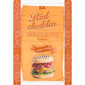 ICA Röd Cheddar skivad 160g