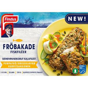 Findus Fröbakade Fiskfiléer Pumpafrö Fryst MSC 220g