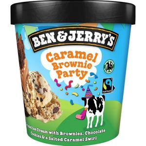 Ben & Jerrys Glass Caramel Brownie Party Fairtrade 465ml Ben & Jerry's