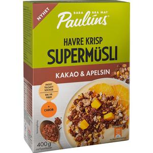 Paulúns Supermüsli Kakao & Apelsin 400g