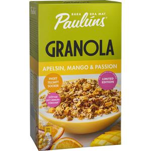 Paulúns Granola Apelsin, Mango & Passion 450g