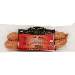 Sorunda Korv Timjan & Paprika 200g fabrik