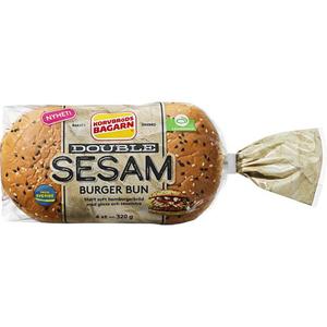 Korvbrödsbagarn Hamburgerbröd Double Sesam 320g
