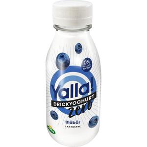 Yalla Drickyoghurt Zero Blåbär 350ml