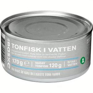 ICA Basic Tonfisk i vatten 170g