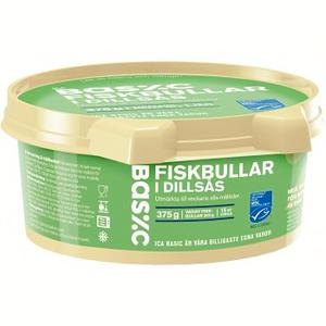 ICA Basic Fiskbullar i dillsås 375g