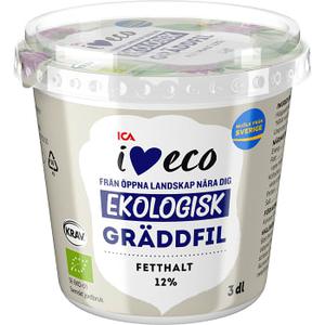 ICA I love eco Gräddfil 12% 300ml KRAV