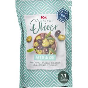 ICA Oliver mixade med örter 70g