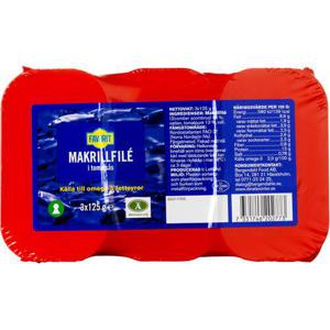 Favorit Makrillfilé 3x125g